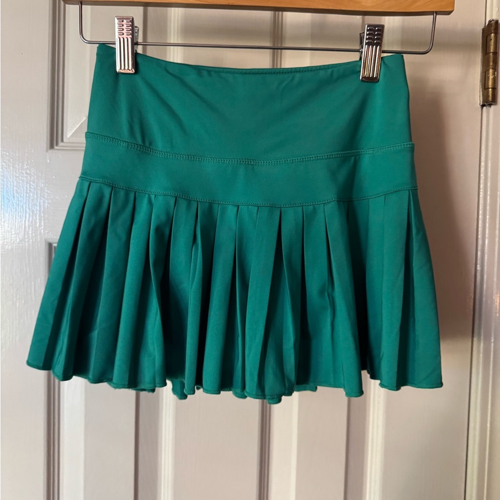 Pleated Teal athletic Skirt -